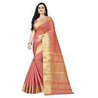 arriva fab Womens Assam Silk With golden broad border Saree