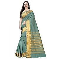 arriva fab Womens Assam Silk With golden broad border Saree