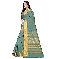 arriva fab Womens Assam Silk With golden broad border Saree