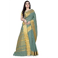 arriva fab Womens Assam Silk With golden broad border Saree