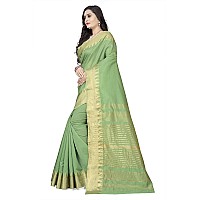 arriva fab Womens Assam Silk With golden broad border Saree