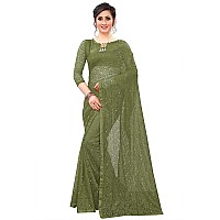 LOROFY Womens Jacquard Net saree BrasossMehndi