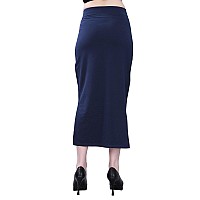 Selvia Womens Lycra Full Elastic Saree Shapewear Petticoat Pack of 2 (180TKN112-XL_180TKN116-XL_Navy Blue||Brown)