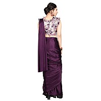 Anant Designer Studio Womens Woven Satin Saree With Blouse Piece SatinDesigner BlousePurple