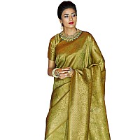 Swornof Womens Linen Saree Cottonlleave8888Green