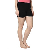 Espresso Womens Rayon Cycling Shorts Pack Of 2 Esp4009Bhwmblack Half Whitem