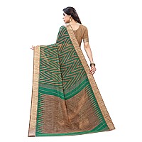 Bee M Pee Designer Pure Printed Silk Blend Cotton Sarees for Women 2022 Green