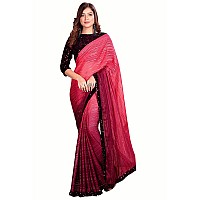 Pratham Blue Womens Silk Saree With Blouse Piece AM3100Pink