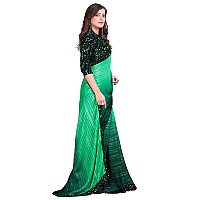 Pratham Blue Womens Silk Saree With Blouse Piece AM3103Green