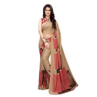 Satrani Womens Polyester Saree (1182ST117_1850ST178_Beige||Pink)