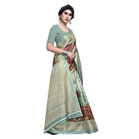 Bee M Pee Designer Soft Pure Latest Fancy Beautiful 2021 Cotton Blend Printed Sarees for women collection 2022Light Green