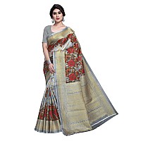 Bee M Pee Designer Soft Pure Latest Fancy Beautiful 2021 Cotton Blend Printed Sarees for women collection 2022Light Grey