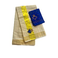 ALLUVY Kuthampully Kerala Kasavu Saree Tssue Traditional South Indian Saree Handcrafted Palakka Saree Kerala Saree Desig