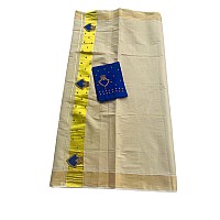 ALLUVY Kuthampully Kerala Kasavu Saree Tssue Traditional South Indian Saree Handcrafted Palakka Saree Kerala Saree Desig