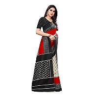 AROOPA Womens Art Silk Saree With Unstitched Blouse Piece (ASAREE-07_Red, Black)