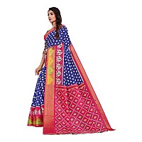 Vimla Womens Multicolord Khadi Cotton Printed Saree with Blouse Piece(Crystal 08)