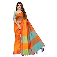 Silk ZoneWomens Soft Silk Uppada Woven Pattu Orange Saree(SZ-AURA-ORG-436)