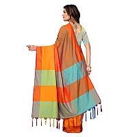 Silk ZoneWomens Soft Silk Uppada Woven Pattu Orange Saree(SZ-AURA-ORG-436)