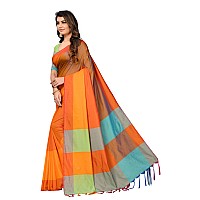 Silk ZoneWomens Soft Silk Uppada Woven Pattu Orange Saree(SZ-AURA-ORG-436)