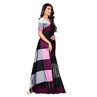 Silk ZoneWomens Soft Silk Uppada Woven Pattu Black Saree(SZ-AURA-BL-435)