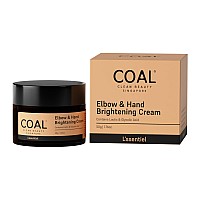 COAL Clean Beauty Elbow & Hand Brightening Cream with Lactic & Glycolic Acid | Hydrates & Nourishes Skin | Men & Women | All Skin Types | 50g