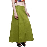 DESI DHANG Readymade Saree Petticoats(Free Size) (Olive Green)