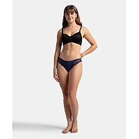 Jockey 1813 Womens Medium Coverage Soft Touch Microfiber Nylon Elastane Stretch Mid Waist Lace Styled Bikini With Stayfresh Trea