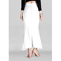 OM SAI LATEST CREATION Womens Lycra Women Petticoat Regular Fit Pant Liner Slip OSLCPT1WhiteS