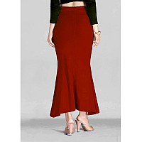 DHRUVI TRENDZ Women Lycra Patticoat Regular Fit Readymade Patticoat (DT_PT-2_Red_L)