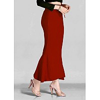 DHRUVI TRENDZ Women Lycra Patticoat Regular Fit Readymade Patticoat (DT_PT-2_Red_L)