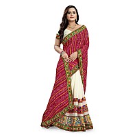 arriva fab Womens Embroiderded Pure Georgette Saree With Blouse Piece (Riva934__Pink)