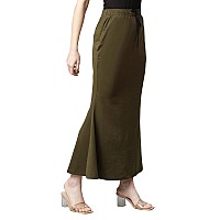 GRECIILOOKS Womens Spandex Pant Liner Slip Regular Fit Petticoat Green Medium