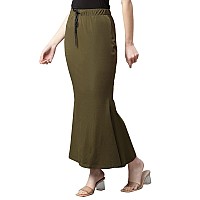 GRECIILOOKS Womens Spandex Pant Liner Slip Regular Fit Petticoat Green Medium