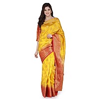 SERONA FABRICS Womens Banarasi Art Silk Saree With Blouse Piece (SERONA1297_Light Yellow)