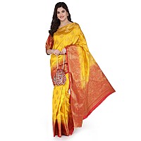 SERONA FABRICS Womens Banarasi Art Silk Saree With Blouse Piece (SERONA1297_Light Yellow)