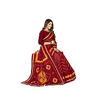 RATAN Pure Cotton Printed Saree for Women without Blouse Piece HRT5716Maroon