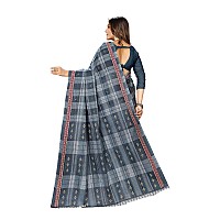 RATAN Pure Cotton Printed Saree for Women without Blouse Piece (MAL-5605_Grey)