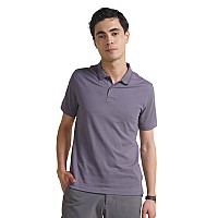 Damensch Constant Mens Alldegree Thermoregulating Pique 500 Day Polo Tshirt 2 Btn Pack Of 1Lavender Bluesmall