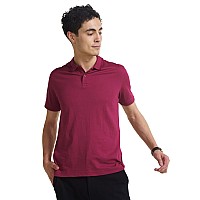 Damensch Constant Mens Alldegree Thermoregulating Pique 500 Day Polo Tshirt 2 Btn Pack Of 1Beet Maroonxlarge