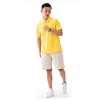 Damensch Mens Regular Fit Half Sleeve Cotton 2 Button Polo Tshirt