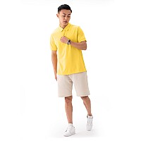 Damensch Mens Regular Fit Half Sleeve Cotton 2 Button Polo Tshirt