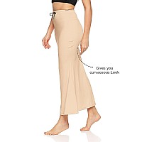 Zornitsa Lycra Saree Shapewear Petticoat For Women Skirts For Women Cream Beige Xl