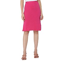 Intimacy Womens Midi Bottom Slip Inner Wear For Gowns Under Skirt Slip Knee Length Innerwear Skirts Short Skirt Fuchsia