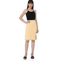 Intimacy Womens Midi Bottom Slip Inner Wear For Gowns Under Skirt Slip Knee Length Innerwear Skirts Short Skirt Skin