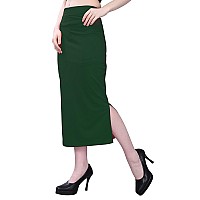 NPLASH FASHION Lyra Womens Skinny Fit Tummy Tucker for Ladies Shapewear Petticoat Skirts for Women Cotton Blended Shape Wear for Saree with Drawstring (XL, Green)