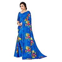 Anand Sarees, Womens Printed, Georgette Saree with Blouse Piece(1682_6)