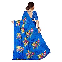 Anand Sarees, Womens Printed, Georgette Saree with Blouse Piece(1682_6)