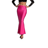 BENE DE Womens 4Way Spandex Blend Saree Shapewear Petticoat for Women, Shapers for Womens Sarees (Dark Pink - Large)