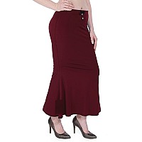 BENE DE Womens 4Way Spandex Blend Saree Shapewear Petticoat for Women, Shapers for Womens Sarees (Maroon - 4XL)