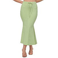 BENE DE Womens 4Way Spandex Blend Saree Shapewear Petticoat for Women, Shapers for Womens Sarees (Pista Green - 2XL)